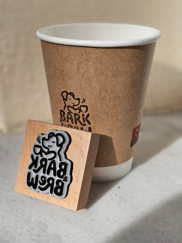 Σφραγίδα με λογότυπο για ποτήρι καφέ και μικρές συσκευασίες ΓΙΑ ΣΥΣΚΕΥΑΣΙΕΣ σφραγιδα